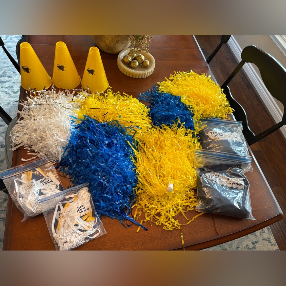 Blue and Yellow Game Day Party Decor Set